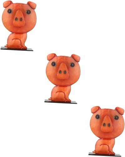 Brillenhouder Varkens - Bureau Ornament - Bril Opbergen - Metalen Varkensmodel - 12 x 9 x 12 cm - Zoals Afgebeeld