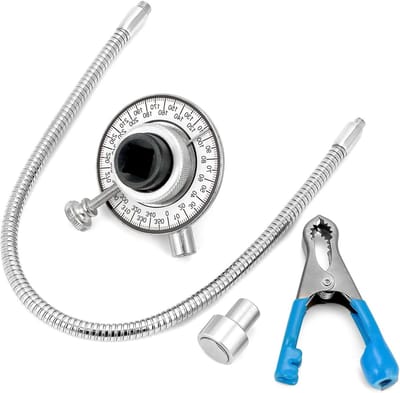 1/2" Torsion Hoekmeter met Magnetische Arm en Klauw - Precisie Rotatiemeter voor Nauwkeurige Hoekmetingen en Instellingen