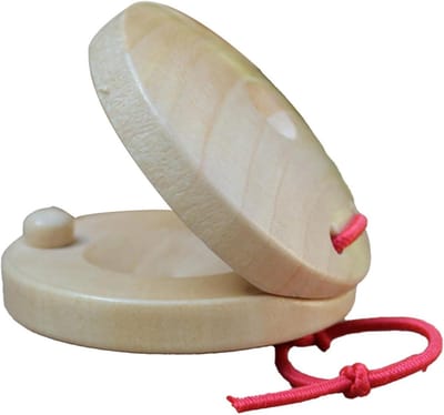 Houten Castagnet - Muziekinstrument Handpercussie - Muziekonderwijs Kinderen - Duurzaam Houtmateriaal - Niet gespecificeerd - Niet gespecificeerd