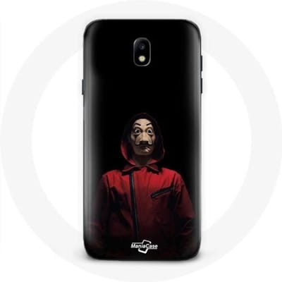 Hoesje - La casa de papel - Samsung Galaxy J3 2017 - Flexibel - Zwart - Masker zwart