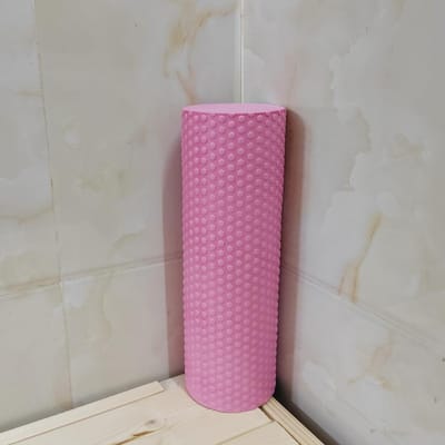 Rouleau de Yoga Cylindre Hexagonal en Mousse EVA Rond pour Pilates Exercice Entraînements à Domicile Améliorés Diamètre 9,5 cm Longueur 29. Utilisation pratique pink