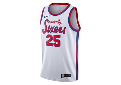 Nike Men's Swingman Philadelphia 76ers Ben Simmons Jersey - Basketbalshirt - Wit - Maat XXL