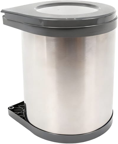 Inbouw vuilnisbak - 14 l - zilver