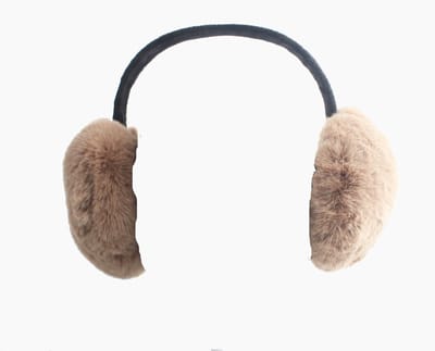 Lola fluffy oorwarmers voor dames- Accessories Junkie Amsterdam- Oorbeschermers- Oorwarmhouders- Winter- Imitatie bont- Cosy chic- Cadeau- Bruin