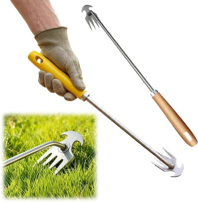 Onkruidtrekker - Wiedgereedschap Grastrekker - Tuin Onderhouden - Roestvrij Staal - 50 cm - Niet gespecificeerd