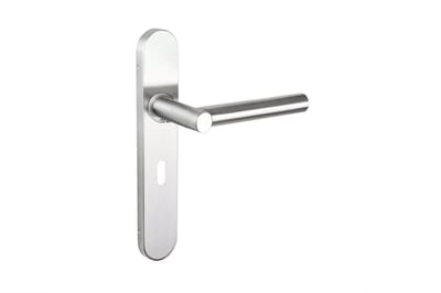 Lavuzo deurkruk Grosetto RVS met afgerond schild SL56 | Per set | Deurklink met schild