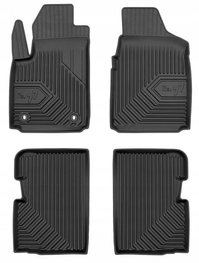 Frogum No.77 - Automatten set - Geschikt voor Ford Ka II 2008-2016 - Afstand bevestiging 28,5cm - 3D TPE Rubber - 4-delig - Zwart