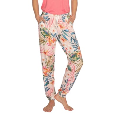 PJ Salvage Loungebroek met bloemenprint voor dames (Rosa)