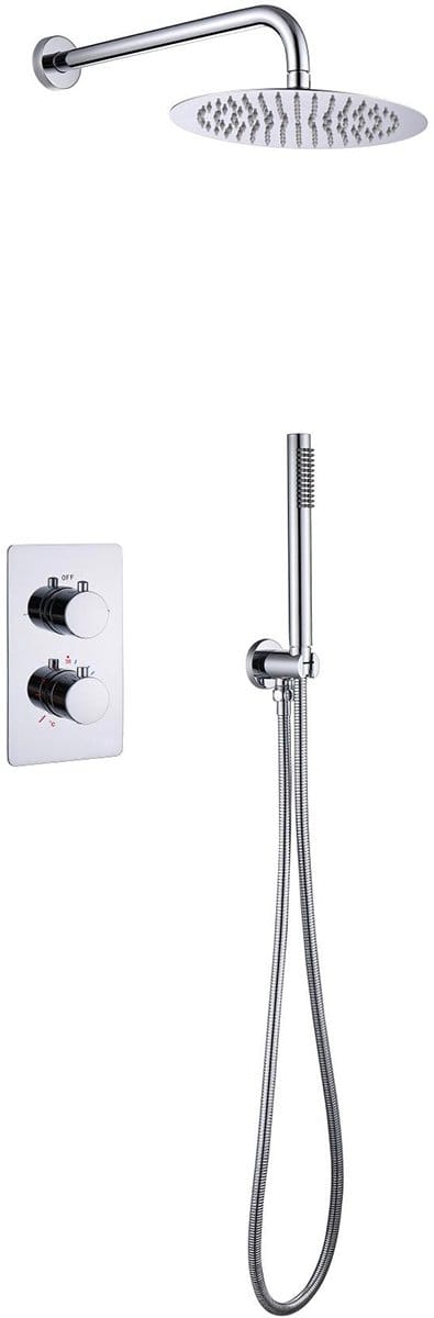 Inbouw Thermostatische Regendoucheset - Lonis - Regendouchekop 25 cm - Chroom