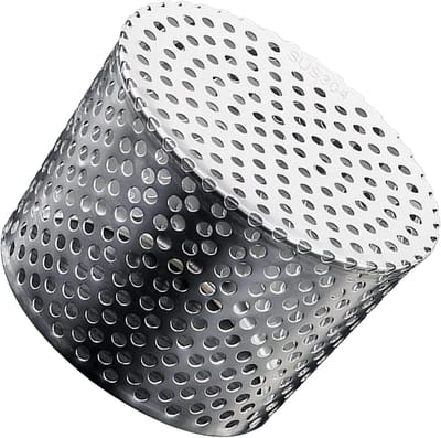 Regenpijp Beschermer - Afvoergut Bladvanger - Dakgoten Schoonhouden - Roestvrij Staal Gaas - 4 cm - Zilverkleurig