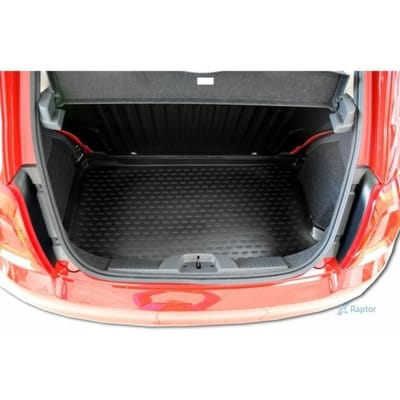 J&;J AUTOMOBILE | Tapis De Coffre Caoutchouc Premium Pour Fiat 500 depuis 2007 noir