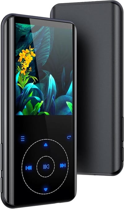 Draagbare MP3 Speler - Muziekspeler Met Bluetooth - Muziek Luisteren Onderweg - Met Ingebouwde Luidspreker - 64 GB Opslag - Zwart