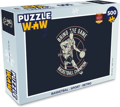 Puzzel Basketbal - Sport - Retro - Legpuzzel - Puzzel 500 stukjes