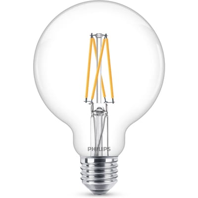 Philips E27 5,9W LED bollamp G95 helder dim 927