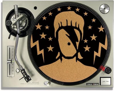 Platenspeler Slipmat - Draaitafel Mat - Vinyl Luisteren - Trillingsabsorberend Kurk - 11.75 inch Diameter - Bruin