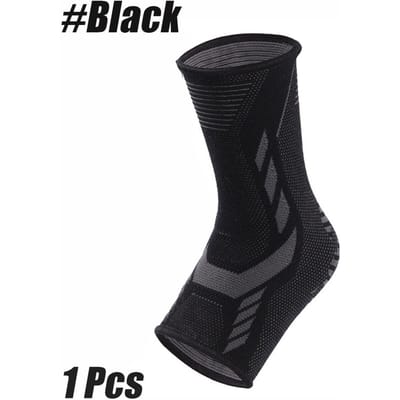 1 pièce de chevillère pour soulager la douleur, manchon de compression, support stabilisateur pour hommes, femmes, fasciite plantaire, arthrite S black