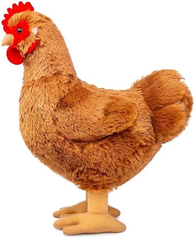 Pluche Speelgoed Kip 30 cm / 12 inch, realistisch pop speelgoed wilde dieren, cadeau voor vrienden en kinderen