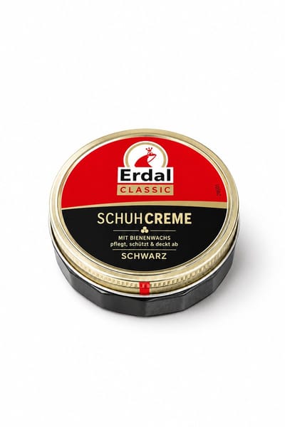 Erdal Zwarte Schoencrème met Bijenwas – Voedt, Beschermt en Herstelt Leer – Zwarte Schoenpoets voor Glans en Onderhoud