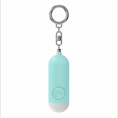 130 dB Persoonlijk Alarm voor Vrouwen – Luide Zelfverdediging Alarmpocket met LED Flitser en Sleutelhanger – Blauw