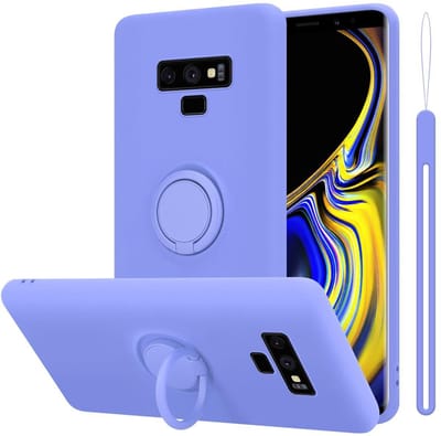 Cadorabo Hoesje geschikt voor Samsung Galaxy NOTE 9 in LIQUID LICHT PAARS - Beschermhoes van flexibel TPU silicone Case Cover met ring