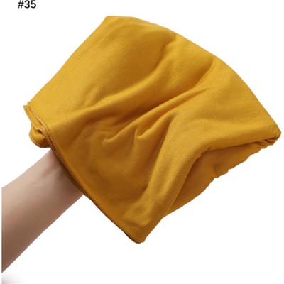 80*180cm Modal Rayon Katoen Moslim Jersey Hijab Dames Effen Kleur Sjaal Ramadan Lange Sjaal Effen Zachte Turban Wikkels Hoofdband yellow