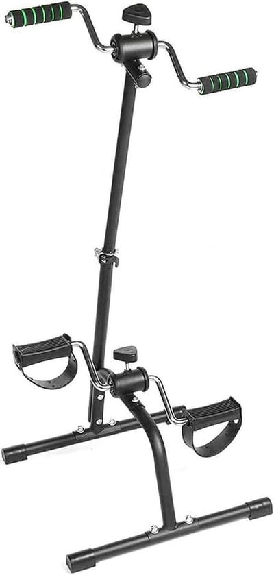 Hometrainer Voetpedaal - Fiets trainer - Thuis fitness - Verstelbare hoogte - 73-96 cm - Zwart groen