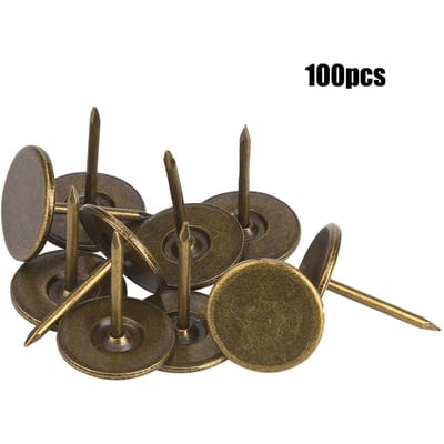 100 stuks Bekledingsnagel Platte Kop Cyaan Brons IJzer Decoratieve Spijker Sofa Meubelaccessoires16 x Diameter 16MM*Length 2MM