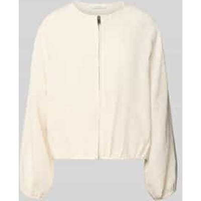 Blouson van viscosemix met ronde hals model 'Jarosa'