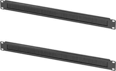 Kabelbeheerpaneel - Borstelpaneel Rack - Serverkast Organiseren - Stof en Hitte Wering - 19 Inch 1U - Zwart
