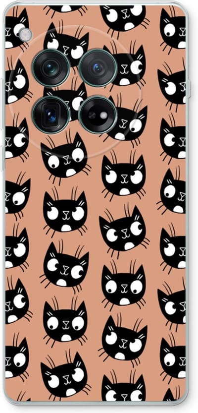 Case Company® - Hoesje geschikt voor OnePlus 12r hoesje - Kat - Soft Cover Telefoonhoesje - Bescherming aan alle Kanten en Schermrand