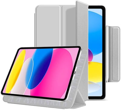 Magnetische Hoes geschikt voor iPad 2025 | Ingebouwde Standaard | geschikt voor iPad 11 (2025) met 11 inch display | Magnetische Hoes geschikt voor iPad A16grijs