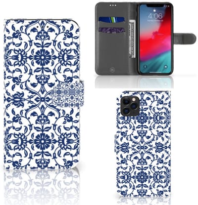 Apple iPhone 11 Pro Max Hoesje Flower Blue