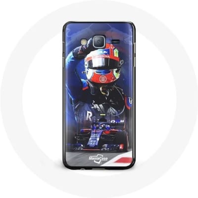 Case voor Samsung Galaxy J5 Formule 1 Pierre Gasly F1 Racing Driver Rood Blauw