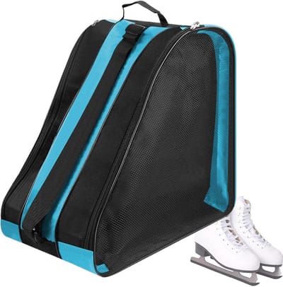 Schaatsen Opbergtas - Rolschaatsen Tas - Schoenen Opbergen - Drielaags Ontwerp - 40cm Lengte - Malachietblauw