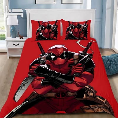 Jongens Dekbedovertrek Kussensloop Wolverine Beddengoed Set Volwassen Jongen Meisje Slaapkamer Decoratie Kinder Cadeau Enkel Dubbel Groot US Full(200*230cm)3pcs