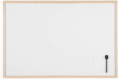 bi-office whiteboard met houten lijst 900 x 600 mm