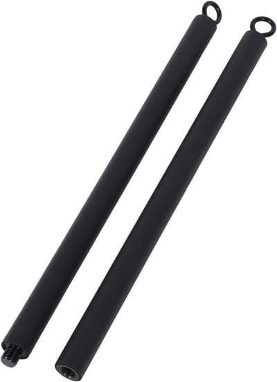 Fitness Handvat - Dubbele Haak - Kracht Training - Lichtgewicht Ontwerp - 56 cm - Zwart