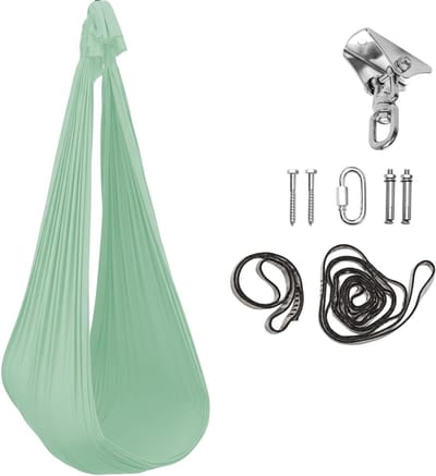 Hangschommel Nylon - Schommelstoel Doek - Ontspannen Buiten - Scheurbestendig Materiaal - 150 x 90 cm - Groen