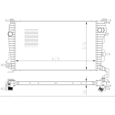 Radiator, motorkoeling NRF 550004