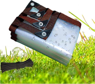 Waterdicht Dekzeil - Transparant Zeildoek - Bescherming Buiten - Versterkte Randen - 3x4 Meter - Transparant