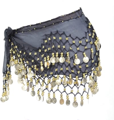 Dailygoods- Heupdoek Chiffon - 98 Munten - Ademend/Elastisch - Elegant/Verstelbaar - Geschikt voor Dans/Feest - Luxe Ontwerp - Danssjaal