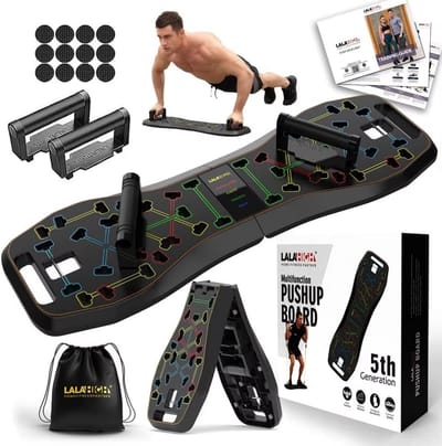 Fitness Trainingsplateau - Krachtoefeningen Plank - Spieropbouw Thuis - Multifunctioneel Ontwerp - 40 x 27 cm - Zwart
