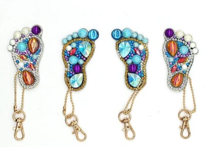 Diamond Painting "JobaStores®" Sleutelhanger Set Voetjes (4 stuks)