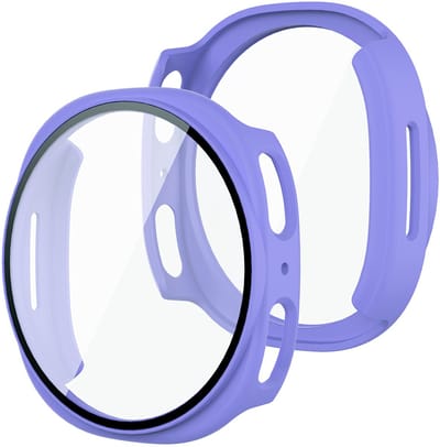 Stravo Screen protector case voor Samsung Galaxy Watch 9 40mm / Watch 8 40mm – Full Cover Hard Case / Beschermend Hoesje – Paars – screenprotectors