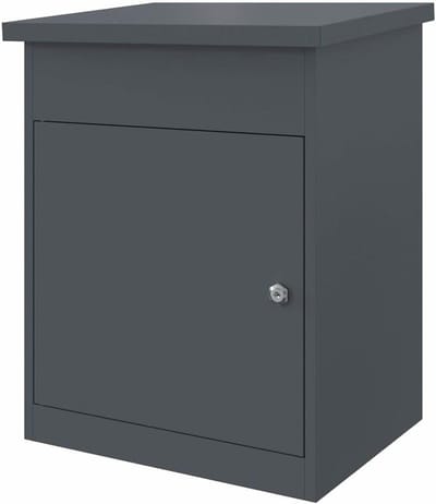 Pakketbox Buiten - Brievenbus - Veilig Opslaan - Waterdicht Staal - 47.5 x 38 x 59 cm - Antraciet