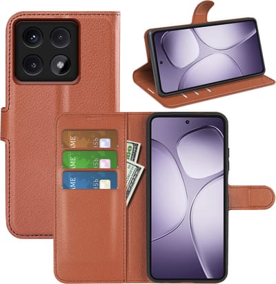 MobyDefend Hoesje - Geschikt voor Xiaomi 14T Pro - Kunstleren Wallet Book Case (Sluiting Voorkant) - Bruin