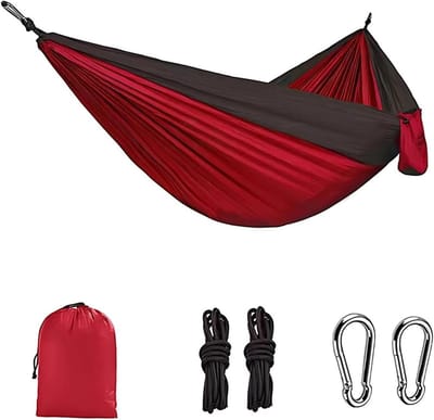 Hangmatten effen kleur hangmat duurzaam en ontspannend outdoor camping wandelen lichtgewicht hangmat (rood)