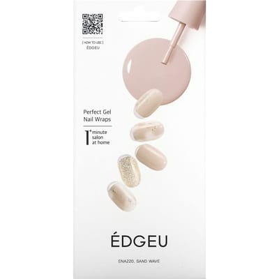 Edgeu, enveloppement parfait des ongles en gel, ENA 220 sand wave, ensemble de 19 pièces