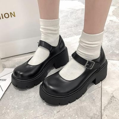 Lolita Schoenen Vrouwen Japanse Mary Jane Schoenen Vrouwen Meisjes Studenten Jk Uniform Hoge Hak Platform Schoenen Cosplay Grote Maat 40 gray