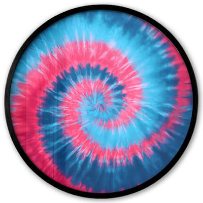 Poster in lijst Rond - Fotolijst 40x40 cm - Posters - Spiraal - Roze - Draaiend - Ronde posterlijst zwart - Decoratie - Wanddecoratie woonkamer - Muurdecoratie slaapkamer
